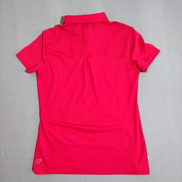 Puma Golf Polo shirt women's size M pink colour 1/4 button up neck short sleeve - Picture 3 of 8
